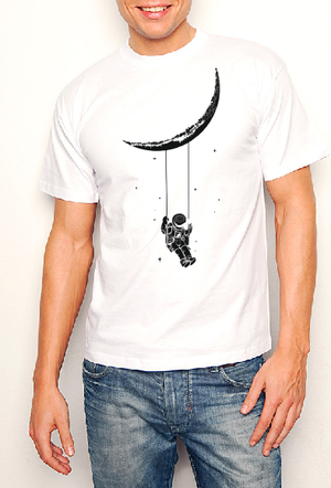 Astronaut swings to the moon T shirt-men woman T shirts-DiamondsKT