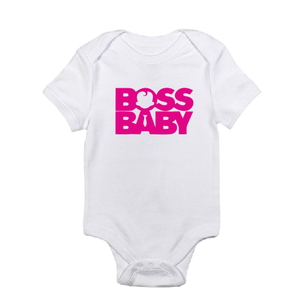 BOSS BABY white black baby bodysuit / onesie-baby bodysuit onesie-DiamondsKT