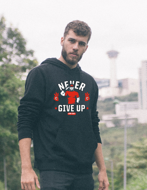 Never give up T shirt Hoodie