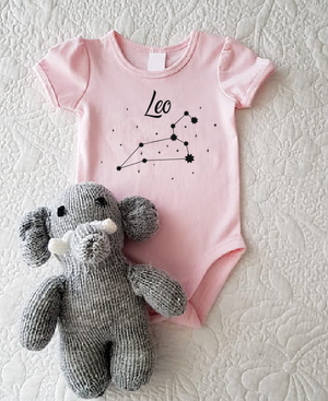 Leo Lion zodiac sign baby cotton bodysuit
