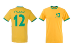 Falcao 12 Brazil football player T shirt