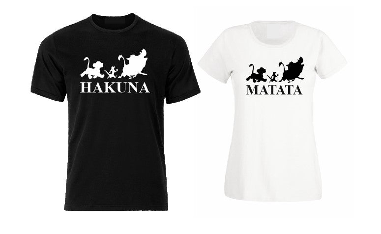 Simba, Pumba and Timon T shirt, Hakuna Matata matching couple family T shirt-men woman T shirts-DiamondsKT