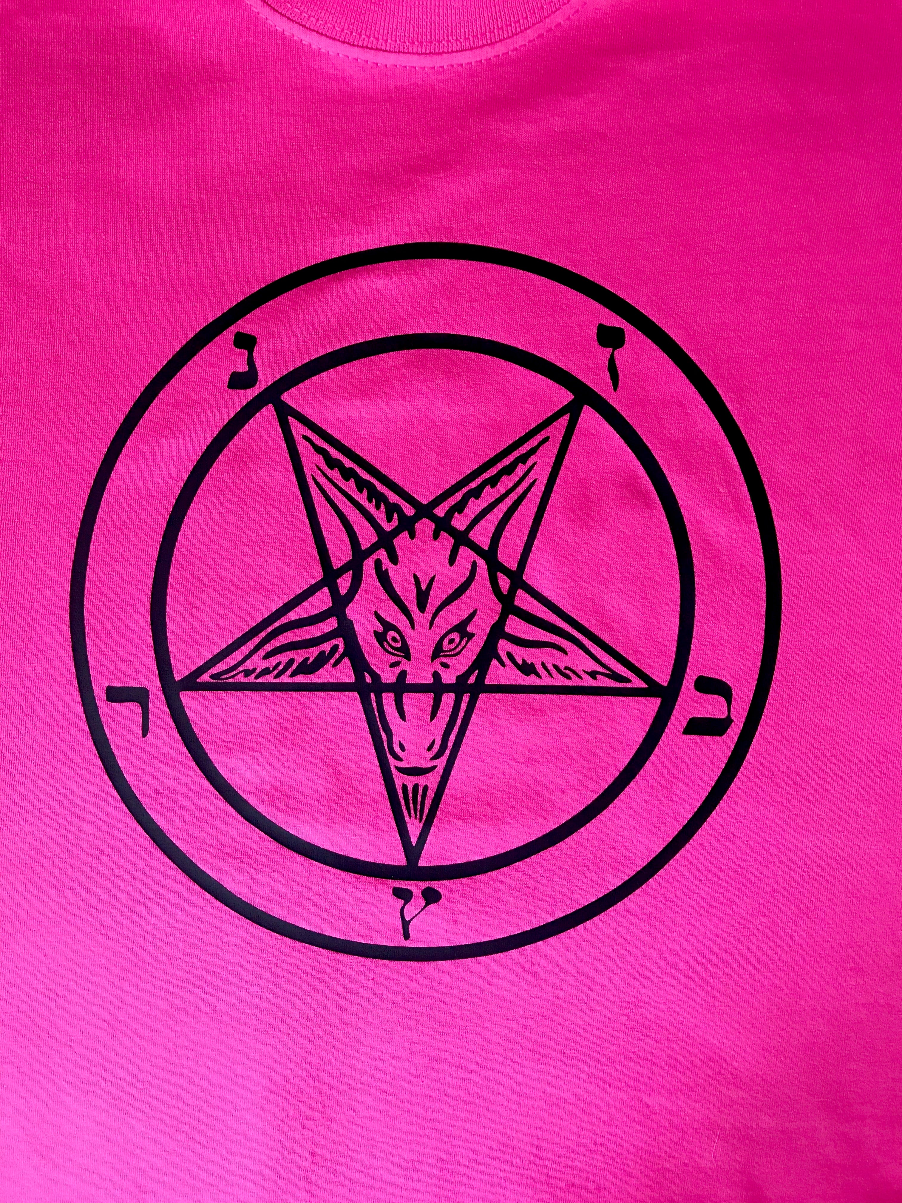 Baphomet pentagram T shirt-men woman T shirts-DiamondsKT