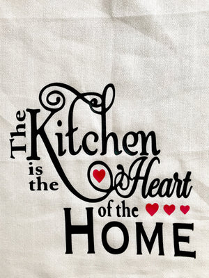 The Kitchen is the Heart of the Home kitchen tea towel-kitchen towels-DiamondsKT