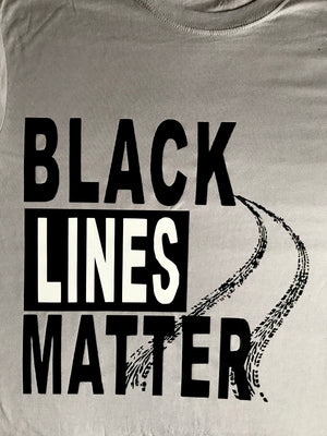 Black lines matter T shirt-men woman T shirts-DiamondsKT