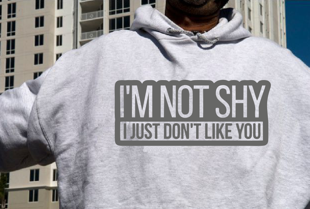 I'm not shy, I just don't like you T shirt or hoodie