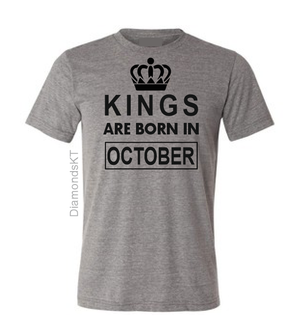 Kings are born in November December January February March April May June July T shirt-men T shirts-DiamondsKT
