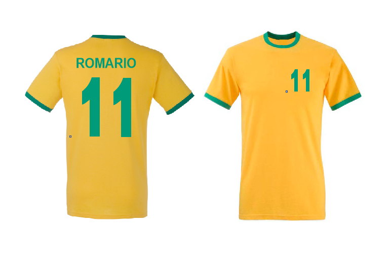 Romario 11 Brazil football player T shirt