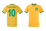 Ronaldinho 10 Brazil football player T shirt