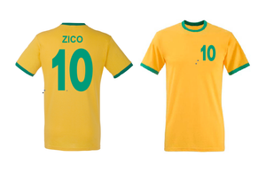 Zico 10 Brazil football player T shirt
