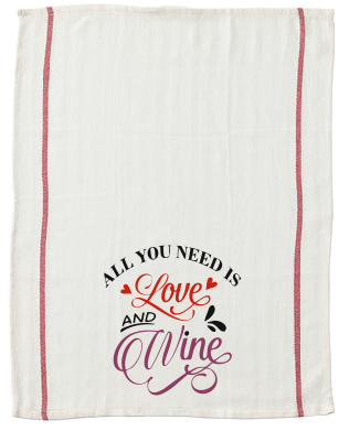 All You need is Love and Wine kitchen tea towel-kitchen towels-DiamondsKT