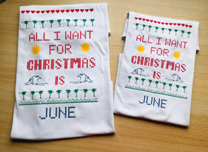 All I want for Christmas is June T shirt-men woman T shirts-DiamondsKT