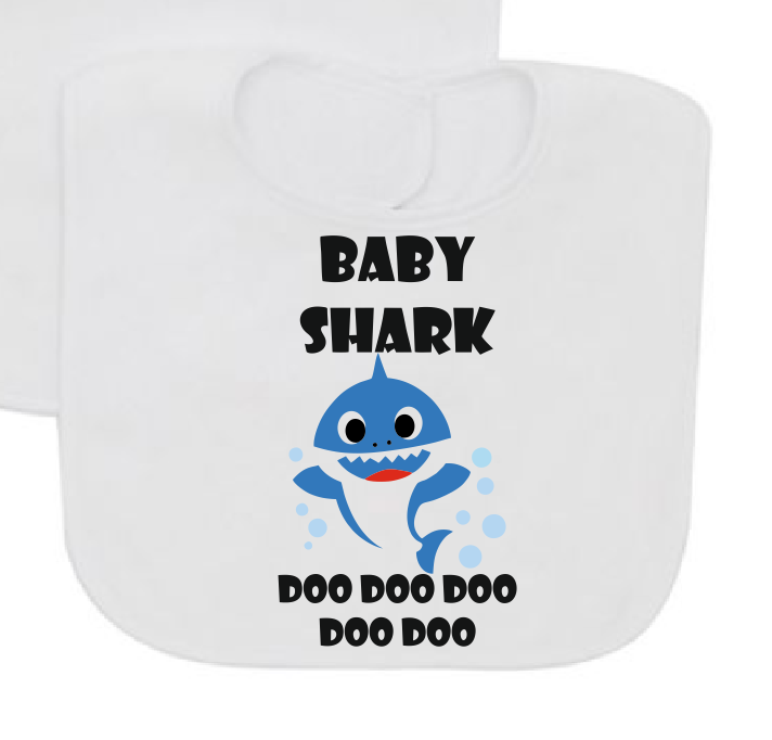 Baby Shark doo doo doo baby bib-Baby Bibs-DiamondsKT