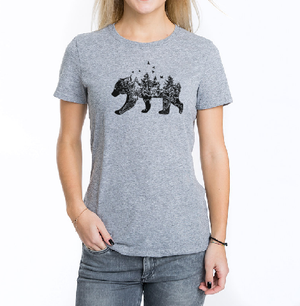 Bear Wood Trees Birds T shirt / Hoodie-men woman T shirts-DiamondsKT