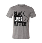 Black lines matter T shirt-men woman T shirts-DiamondsKT