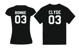 Bonnie Clyde 03 Family matching outfit T shirt-men woman T shirts-DiamondsKT