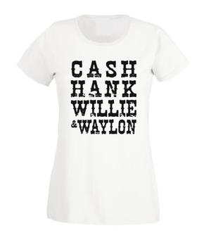 Cash Hank Willie Waylon T shirt-men woman T shirts-DiamondsKT