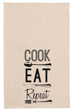 Cook Eat Repeat kitchen tea towel-kitchen towels-DiamondsKT