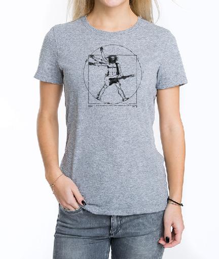 Da Vinci Guitar Rock music T shirt-men woman T shirts-DiamondsKT