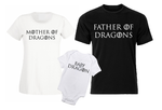 Dragons Family Game of Thrones inspired T shirt-men woman T shirts-DiamondsKT