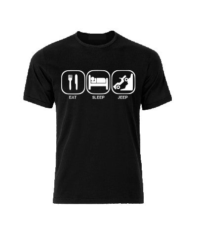 Eat Sleep Jeep Repeat T shirt-men woman T shirts-DiamondsKT