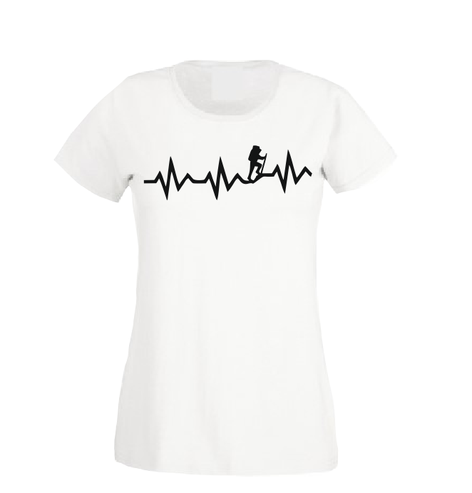 Hiking heartbeat T shirt-men woman T shirts-DiamondsKT