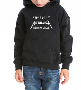 I rock out Metallica with my UNCLE Kids / Boy / Girl / Baby cotton hoodie-DiamondsKT