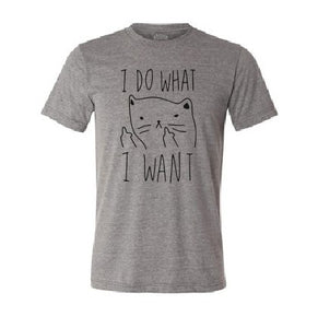 Cat I do what I want T shirt-men woman T shirts-DiamondsKT