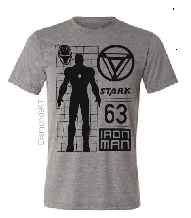 Ironman adults T shirt-men T shirts-DiamondsKT