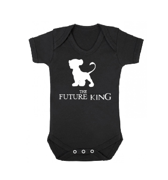 The Future King Daddy and me white black baby bodysuit / onesie-baby bodysuit onesie-DiamondsKT