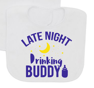 Late night drinking Buddy baby bib-Baby Bibs-DiamondsKT