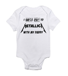 I rock out to Metallica with my Daddy white black baby bodysuit / onesie-baby bodysuit onesie-DiamondsKT