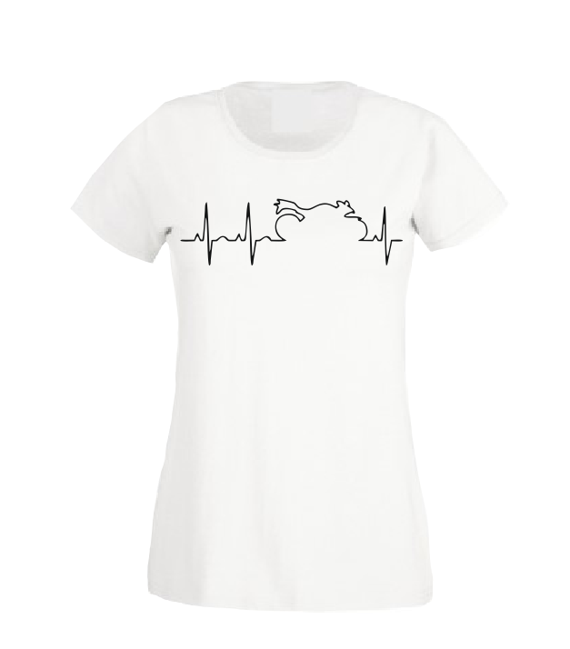 Motorcycle heartbeat T shirt-men woman T shirts-DiamondsKT