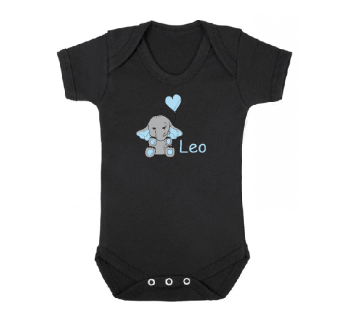 Personalized baby name baby elephant baby bodysuit-baby bodysuit onesie-DiamondsKT