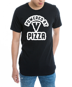 powered by Pizza T shirt-men woman T shirts-DiamondsKT