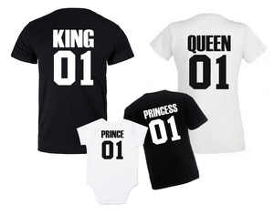 Princess 01- King Queen Prince 01 family matching T shirt-Kids T shirts-DiamondsKT