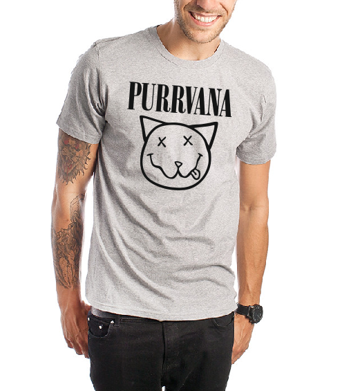 Purrvana T shirt-men woman T shirts-DiamondsKT