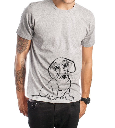 Sausage dog T shirt-men woman T shirts-DiamondsKT