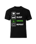 Eat Sleep Smoke Repeat T shirt-men woman T shirts-DiamondsKT