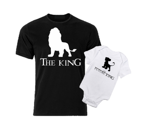 The Future King Daddy and me white black baby bodysuit / onesie-baby bodysuit onesie-DiamondsKT