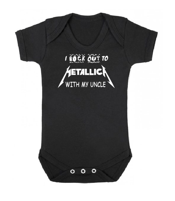 I rock out to Metallica with my Uncle baby bodysuit-baby bodysuit onesie-DiamondsKT