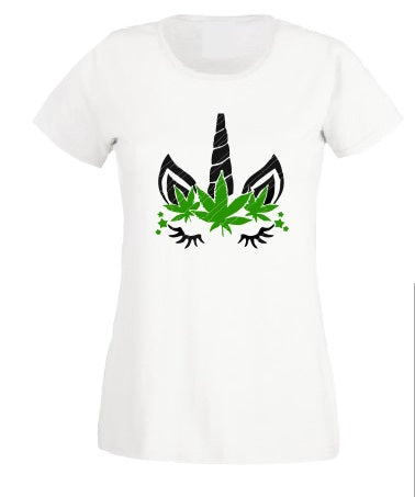 Weedcorn unicorn T shirt-men woman T shirts-DiamondsKT