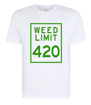 Weed limit 420 T shirt-men woman T shirts-DiamondsKT